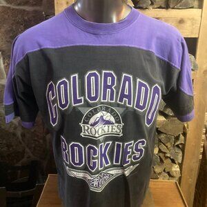 Colorado Rockies MLB baseball vintage gym gear shirt 1994 iron knights medium M